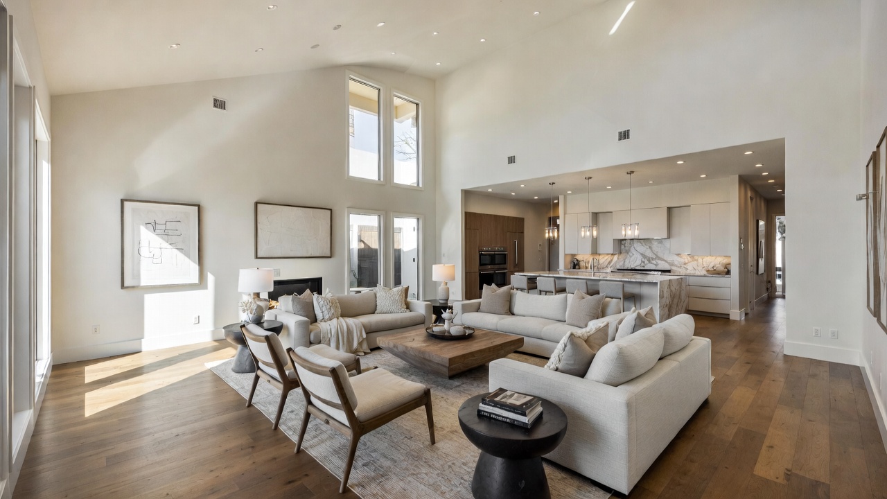 Open-concept whole-home renovation with modern living space in Marin County